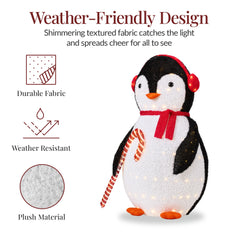 Lighted Pop-Up Penguin Outdoor Christmas Decoration w/ LED Lights