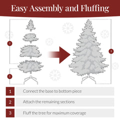 Pre-Lit Artificial Charcoal Gray Christmas Tree w/ Incandescent Lights