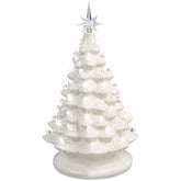 Pre-Lit Ceramic Tabletop Christmas Tree with Lights- 15in