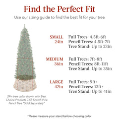 Basket Woven Hyacinth Christmas Holiday Tree Collar - 24in