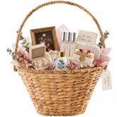Easter Basket, Small Woven Easter Basket for Kids w/ Collapsible Handle