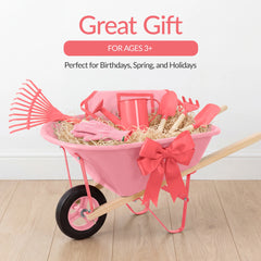 Kids Wheelbarrow and 8pc Gardening Tool Set