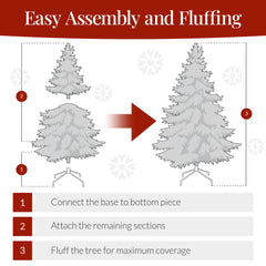Artificial Pink Christmas Tree, Unlit Pine Design w/Easy Assembly