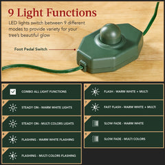 Pre-Lit Premium Cashmere Christmas Tree w/ Cordless Connection, LED Lights