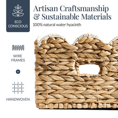 16x12 Scalloped Shelf Basket, Pantry Bins, 2 Pack