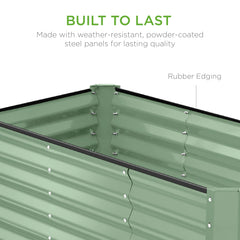 Outdoor Metal Raised Garden Bed for Vegetables, Flowers, Herbs - 4x2x2ft