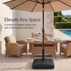 Plastic Patio Umbrella Base Pole Holder Accessory w/ Adjustable Knob