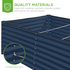 Outdoor Metal Raised Garden Bed for Vegetables, Flowers, Herbs - 8x4x2ft