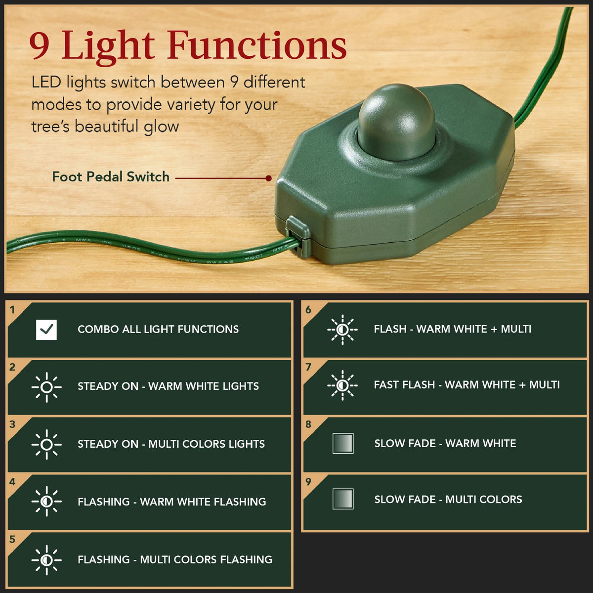 Pre-Lit Premium Cashmere Christmas Tree w/ Cordless Connection, LED Lights
