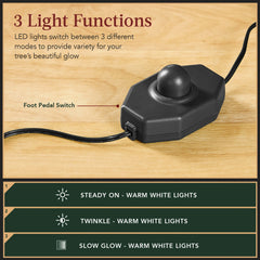Pre-Lit Frosted Artificial Black Spruce Christmas Tree, w/Easy Assembly